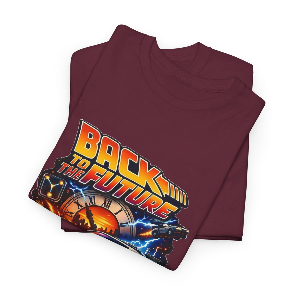 Back to the Future Graphic Tee – Retro 1985 DeLorean Design