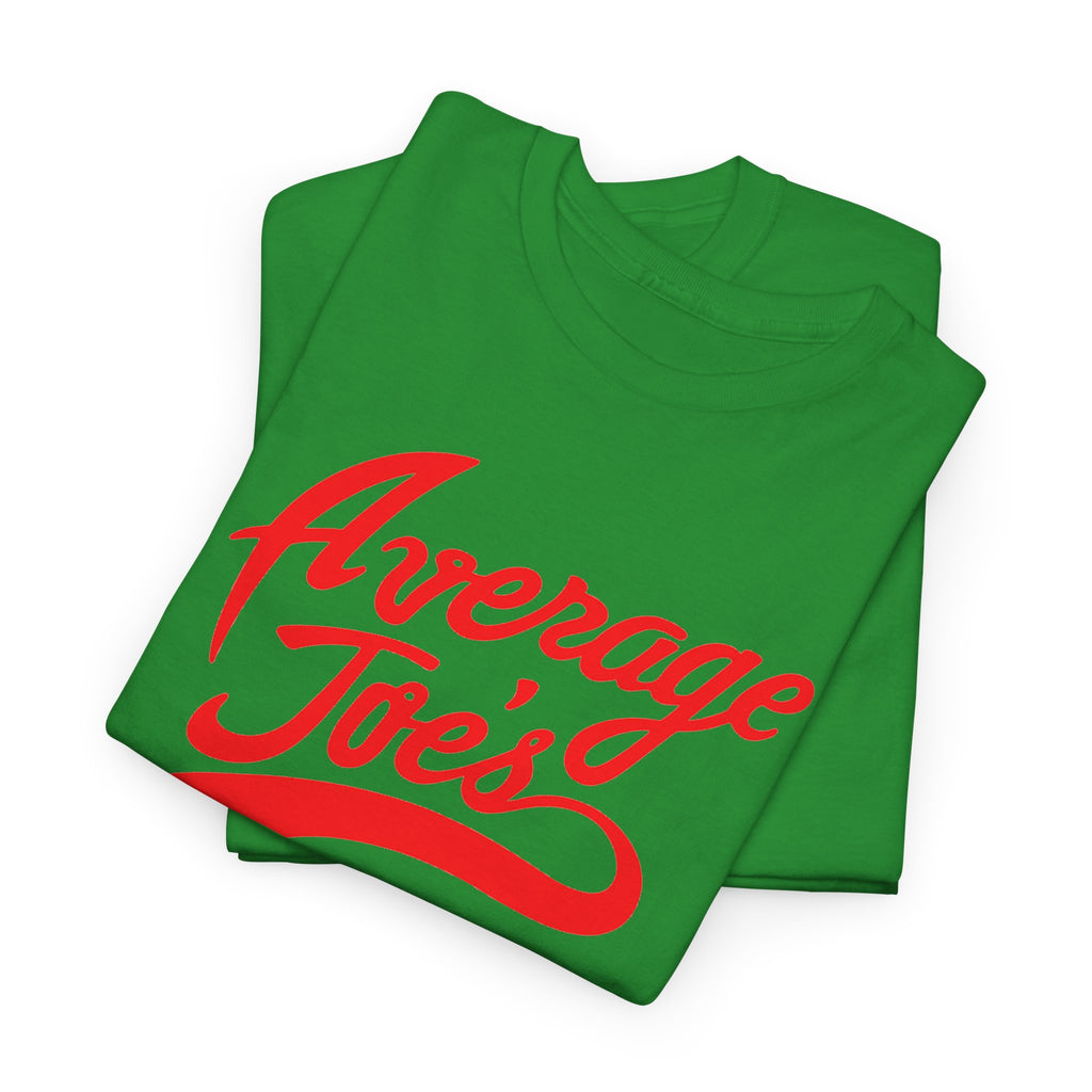 Average Joe's Graphic Tee — Retro Script White T-Shirt