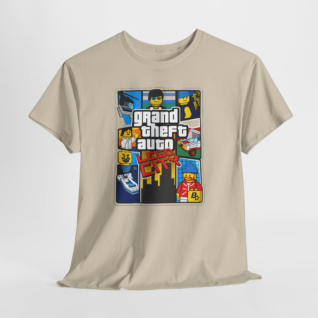 GTA Lego City Retro Block-Style 'Grand Theft Auto' Graphic Tee