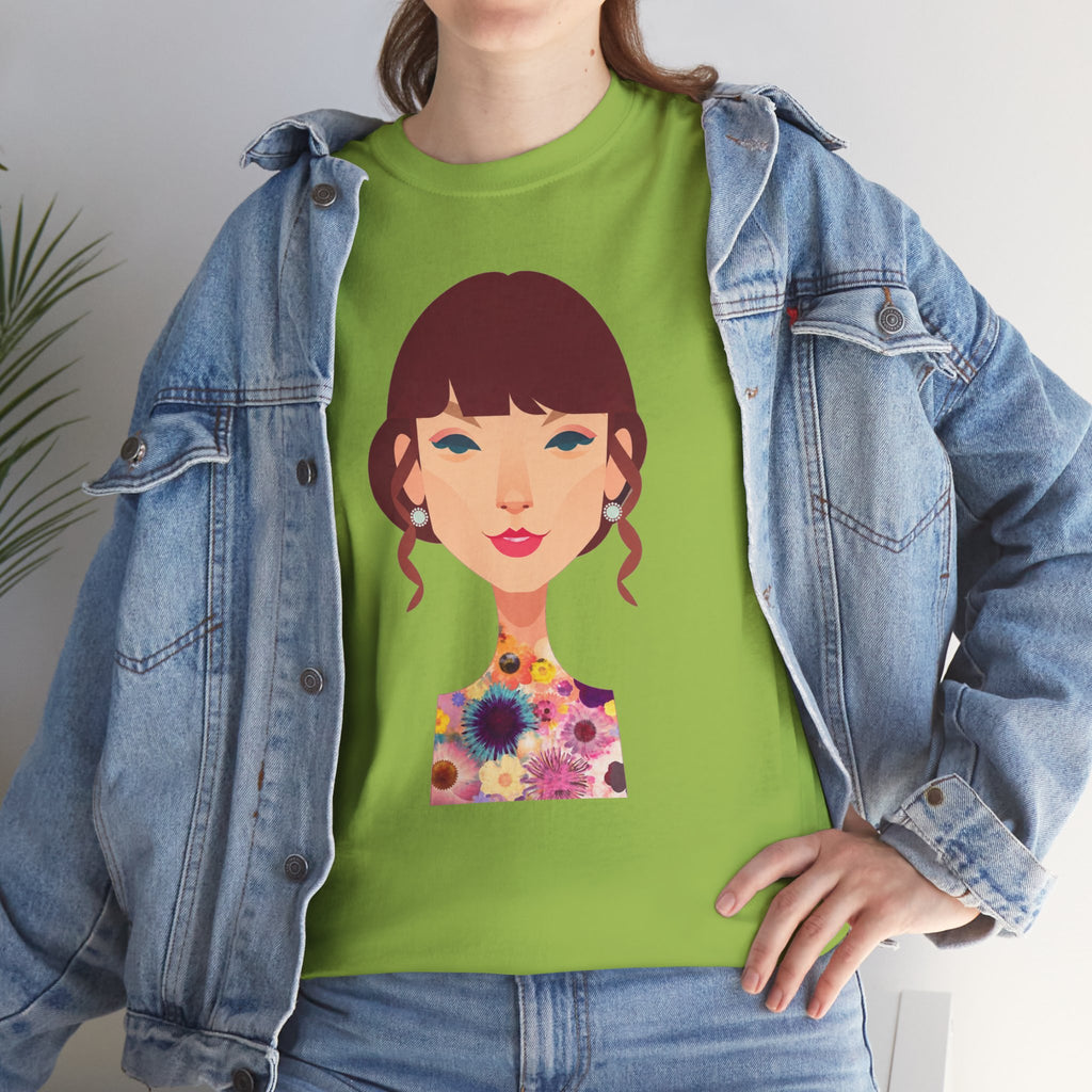 T Swift Illustration Cotton T-Shirt