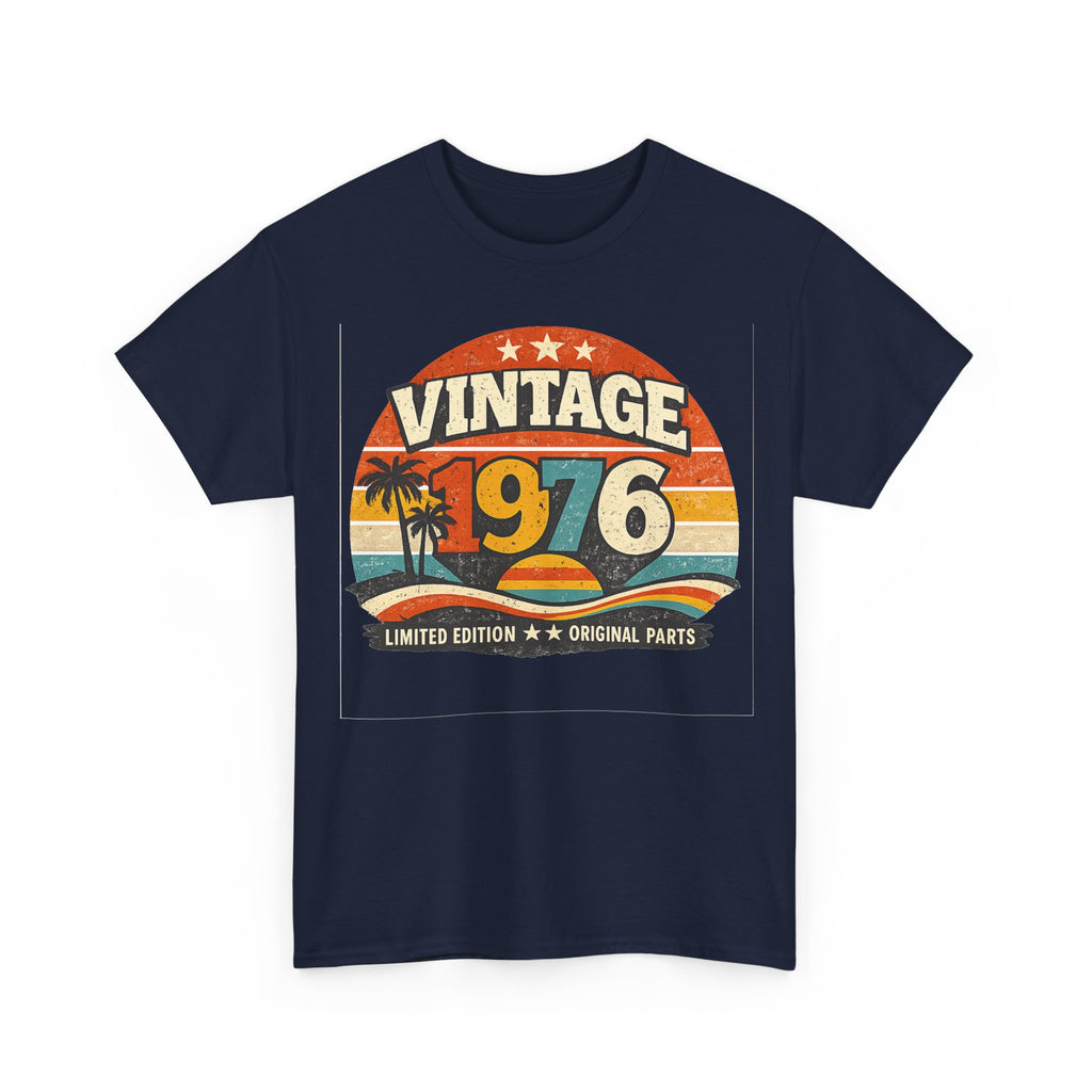 Vintage 1976 T-Shirt — Retro Beach Graphic "Vintage 1976" Birthday Tee