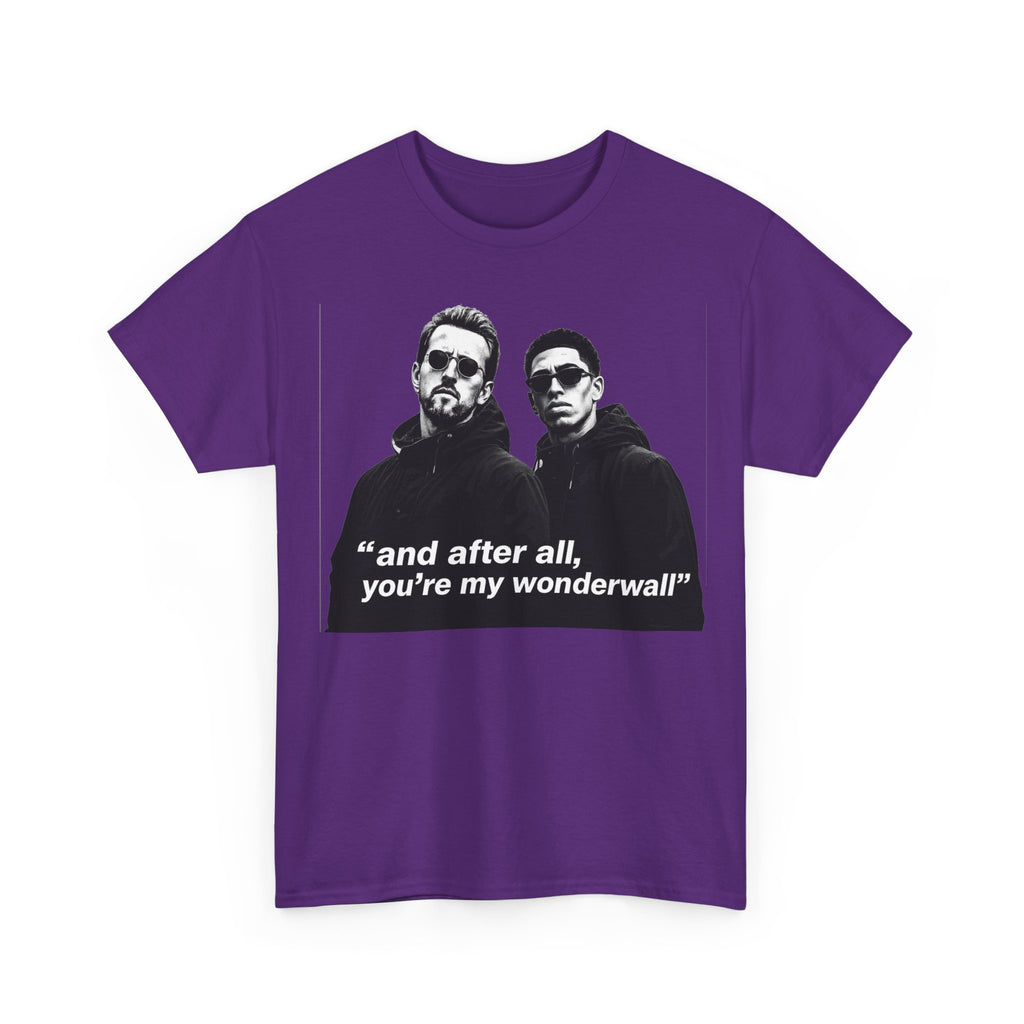 Kane and Bellingham Wonderwall Lyric T-Shirt — ‘and after all, you’re my wonderwall’ Retro Band Tee
