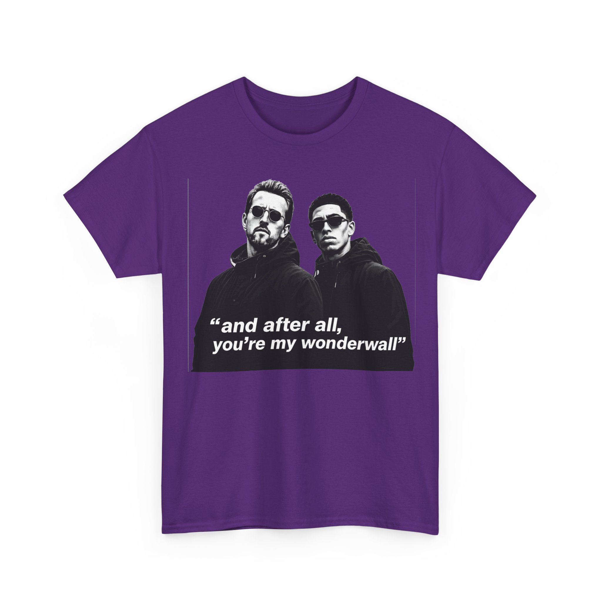 Kane and Bellingham Wonderwall Lyric T-Shirt — ‘and after all, you’re my wonderwall’ Retro Band Tee