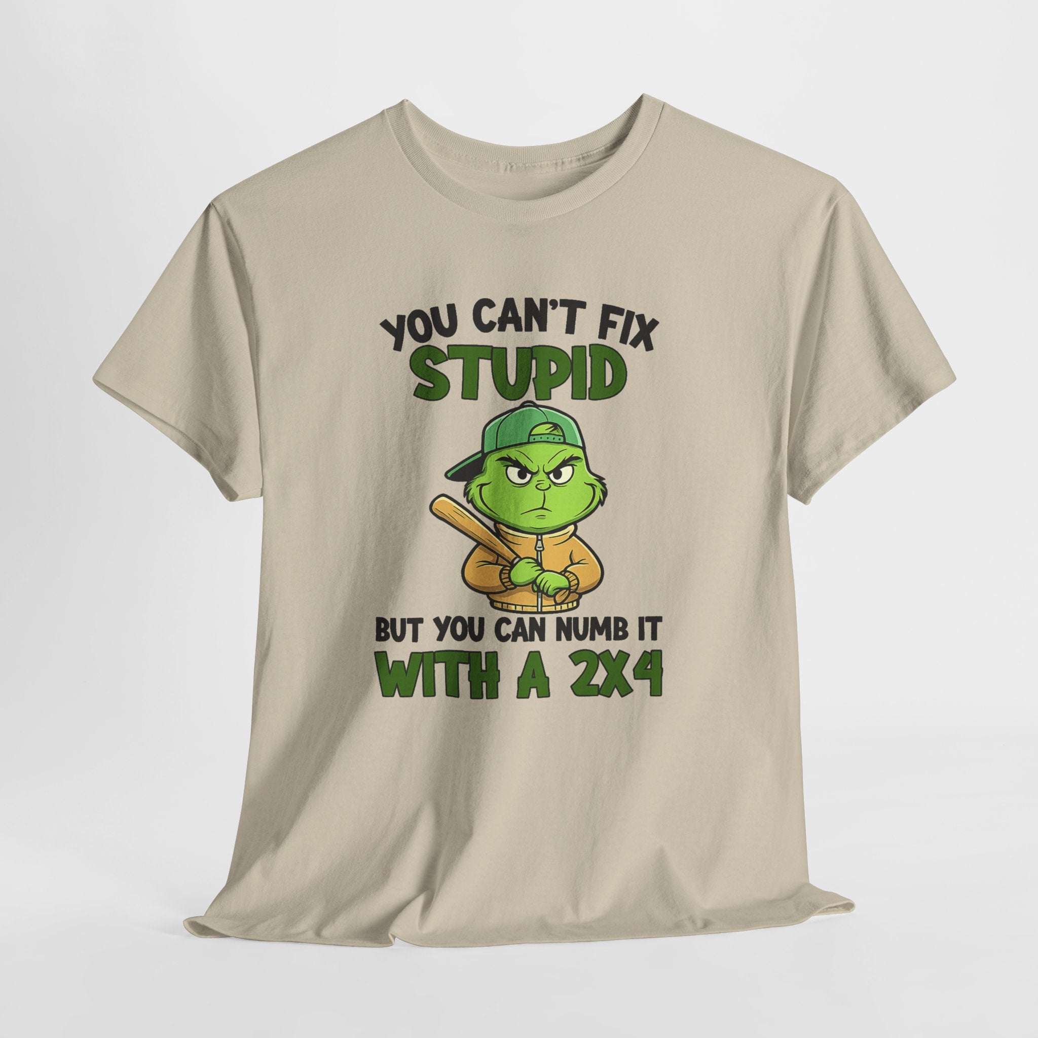 Funny Carpenter T‑Shirt — "You Can't Fix Stupid But You Can Numb It With a 2x4"