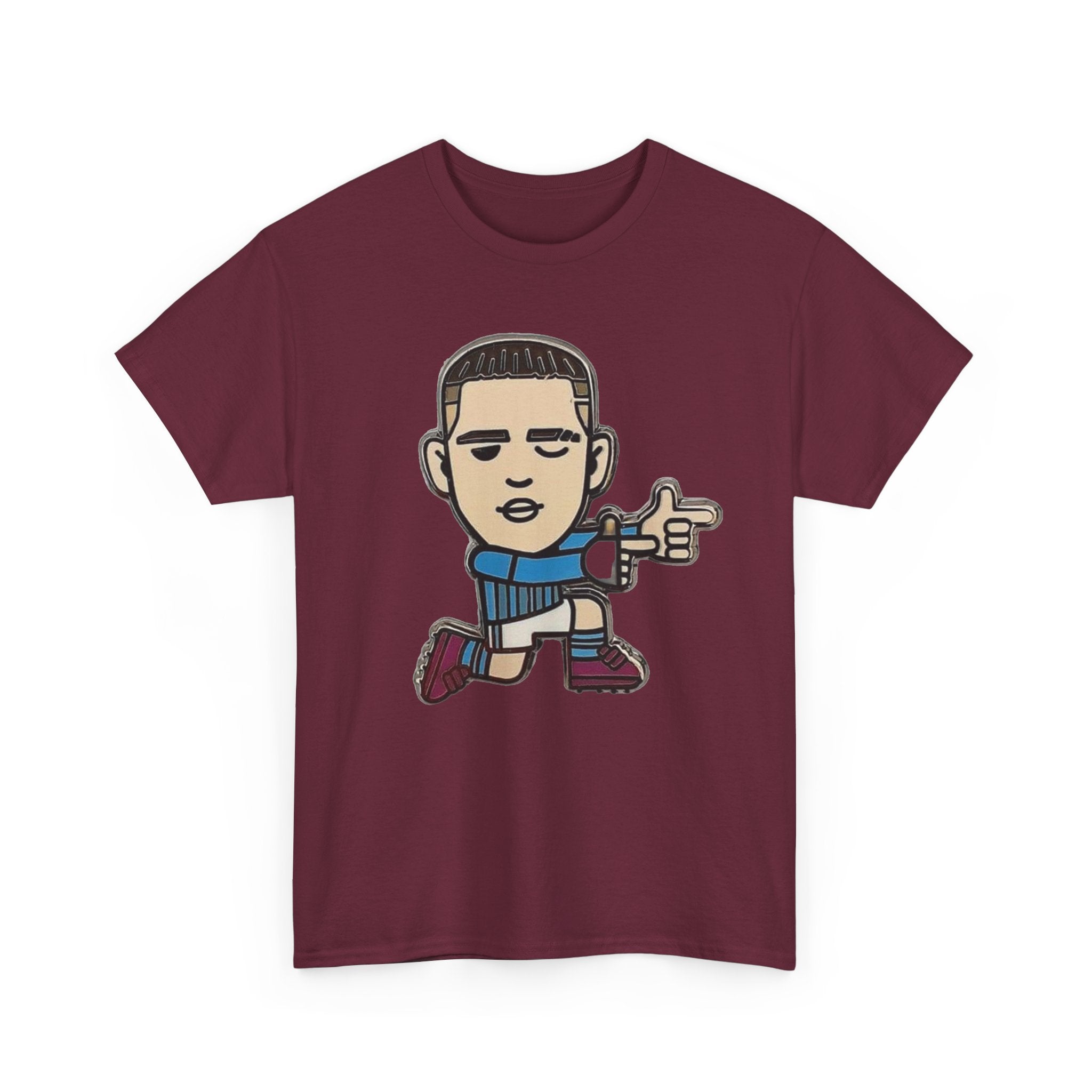Phil Foden Cartoon Dance Pose Tee - Funky Character Graphic T-Shirt