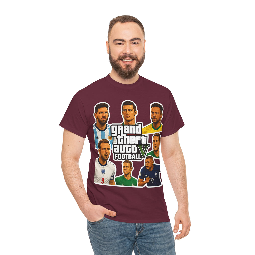 Graphic Tee — 'Grand Theft Auto V Football' Soccer Players Collage Shirt