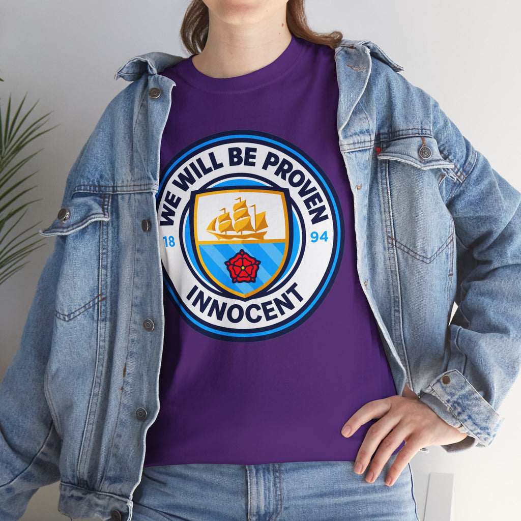 “We Will Be Proven Innocent” Justice Manchester City Cotton T-Shirt