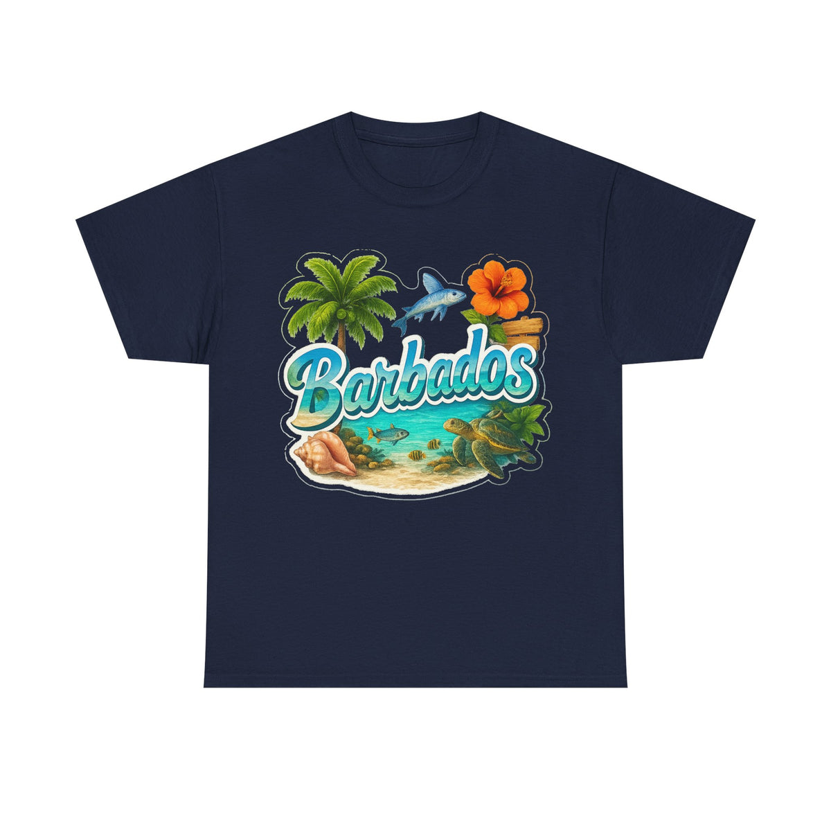 Barbados Beach Graphic Tee — Tropical Island Vacation T‑Shirt