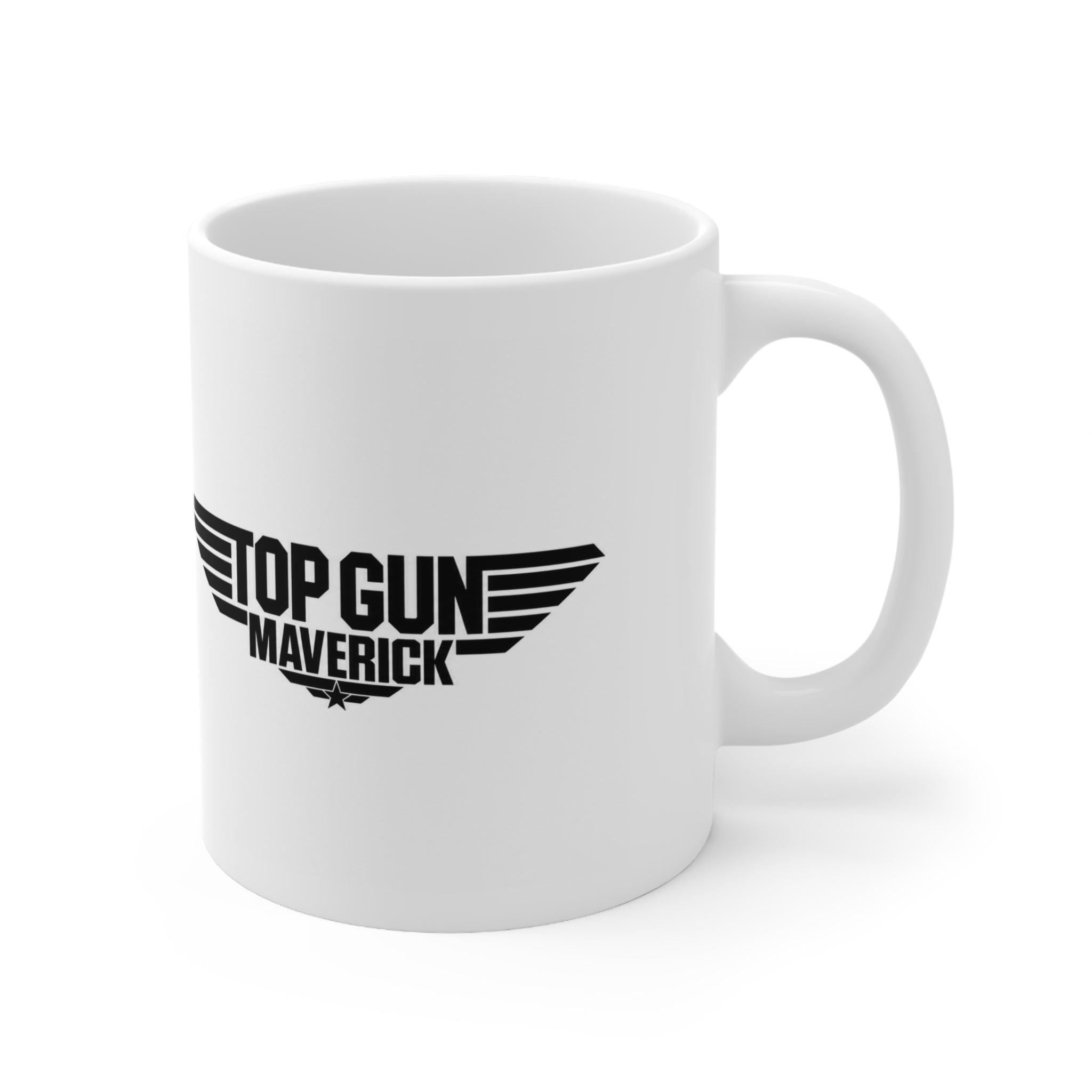 Top Gun & Top Gun Maverick Logo Ceramic Coffee Mug — 11oz & 15oz Retro Aviator Coffee Cup