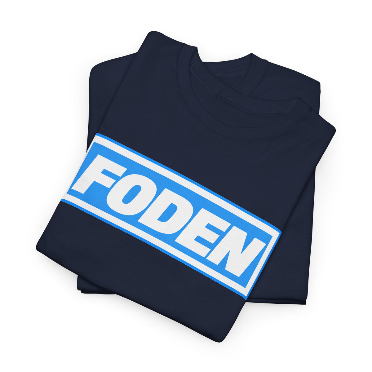 Foden Logo Tee — Blue Box Graphic T-Shirt