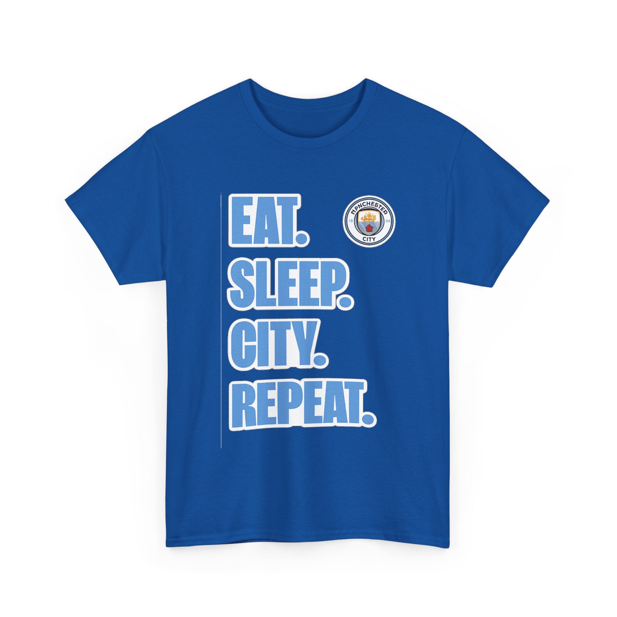 Eat. Sleep. City. Repeat. T‑Shirt — Manchester City Fan Tee