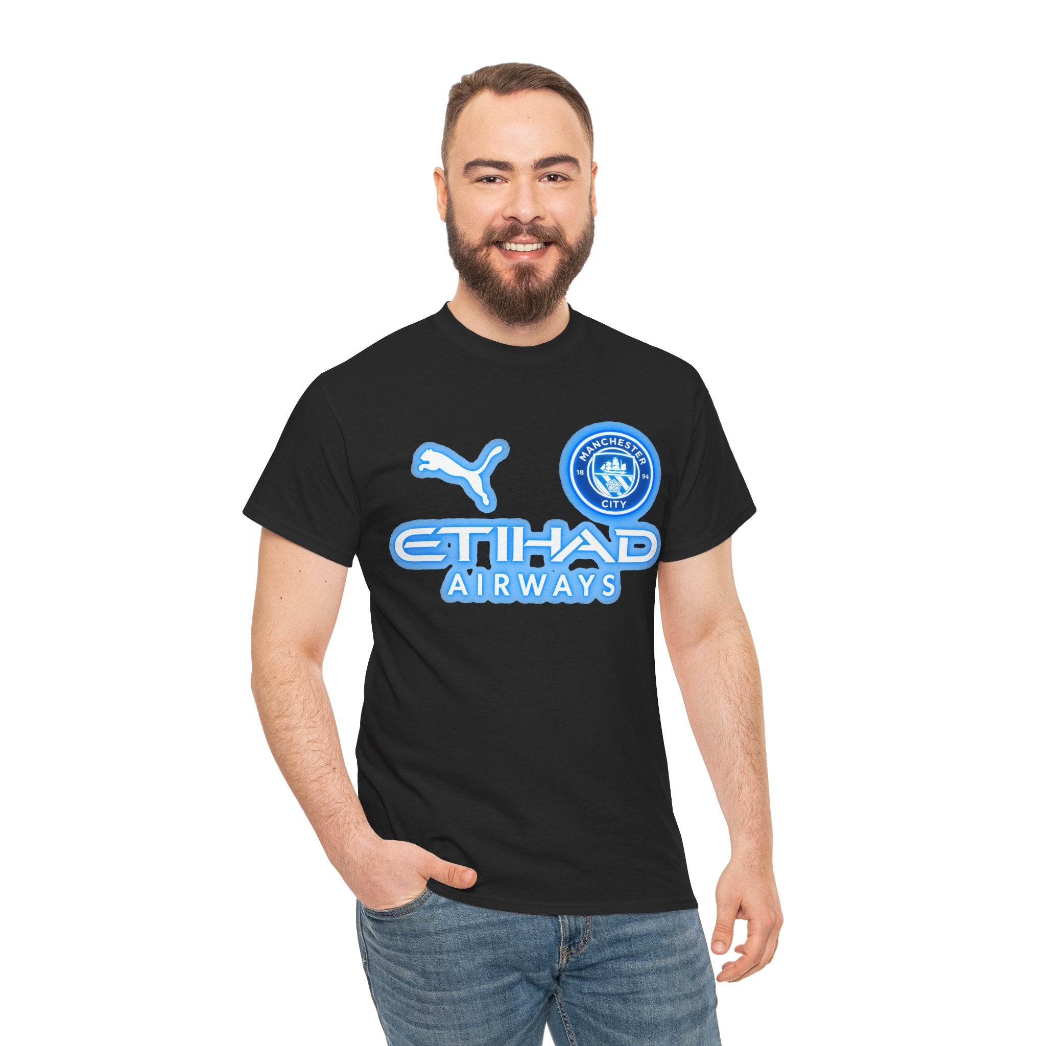 Manchester City Inspired Etihad Airways Logo Tee