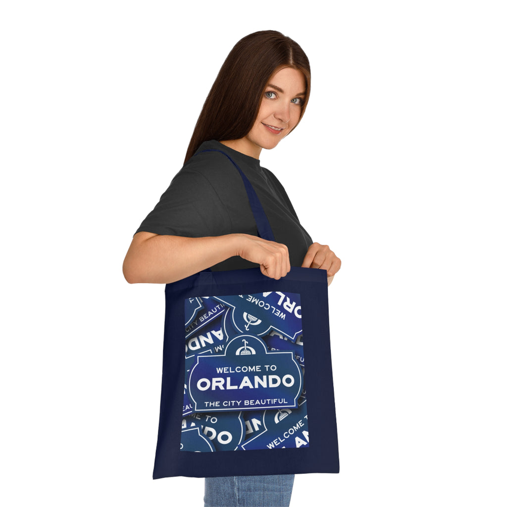 Orlando Souvenir Tote Bag – "Welcome to Orlando" City Beautiful Cotton Shopper