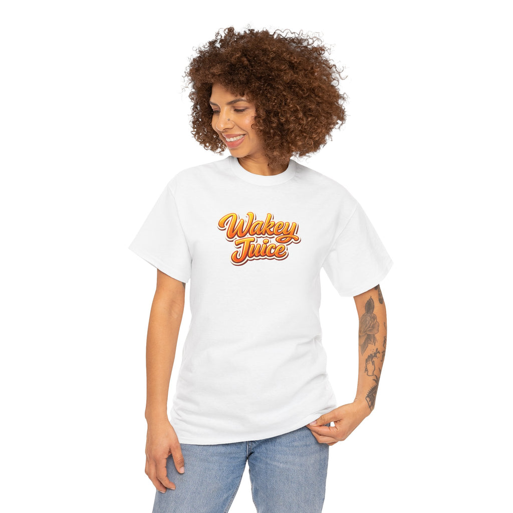 Wakey Juice T‑Shirt — Retro Orange Script Graphic Tee
