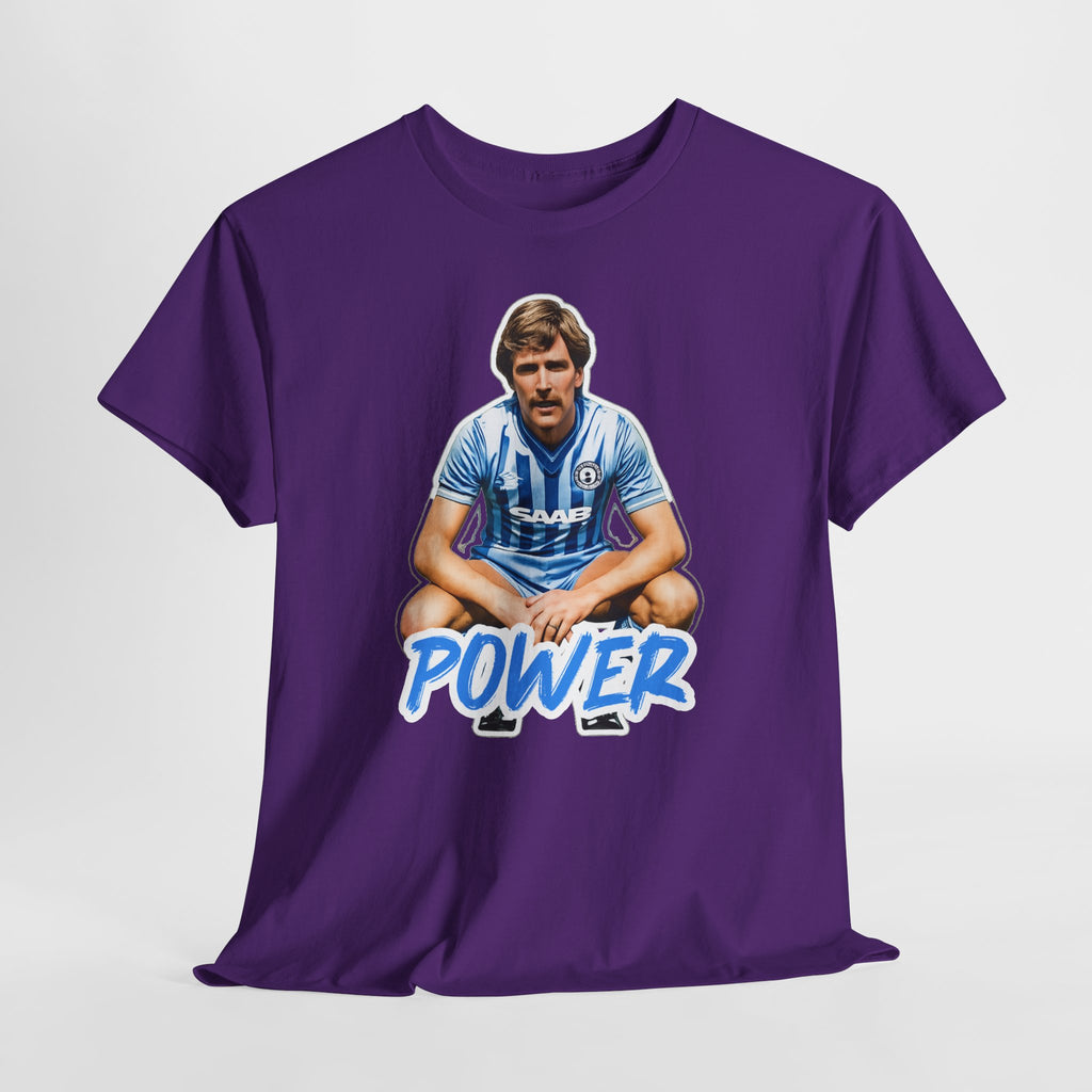 Paul Power Manchester City Legend Player Graphic Tee — Retro Football Jersey Design