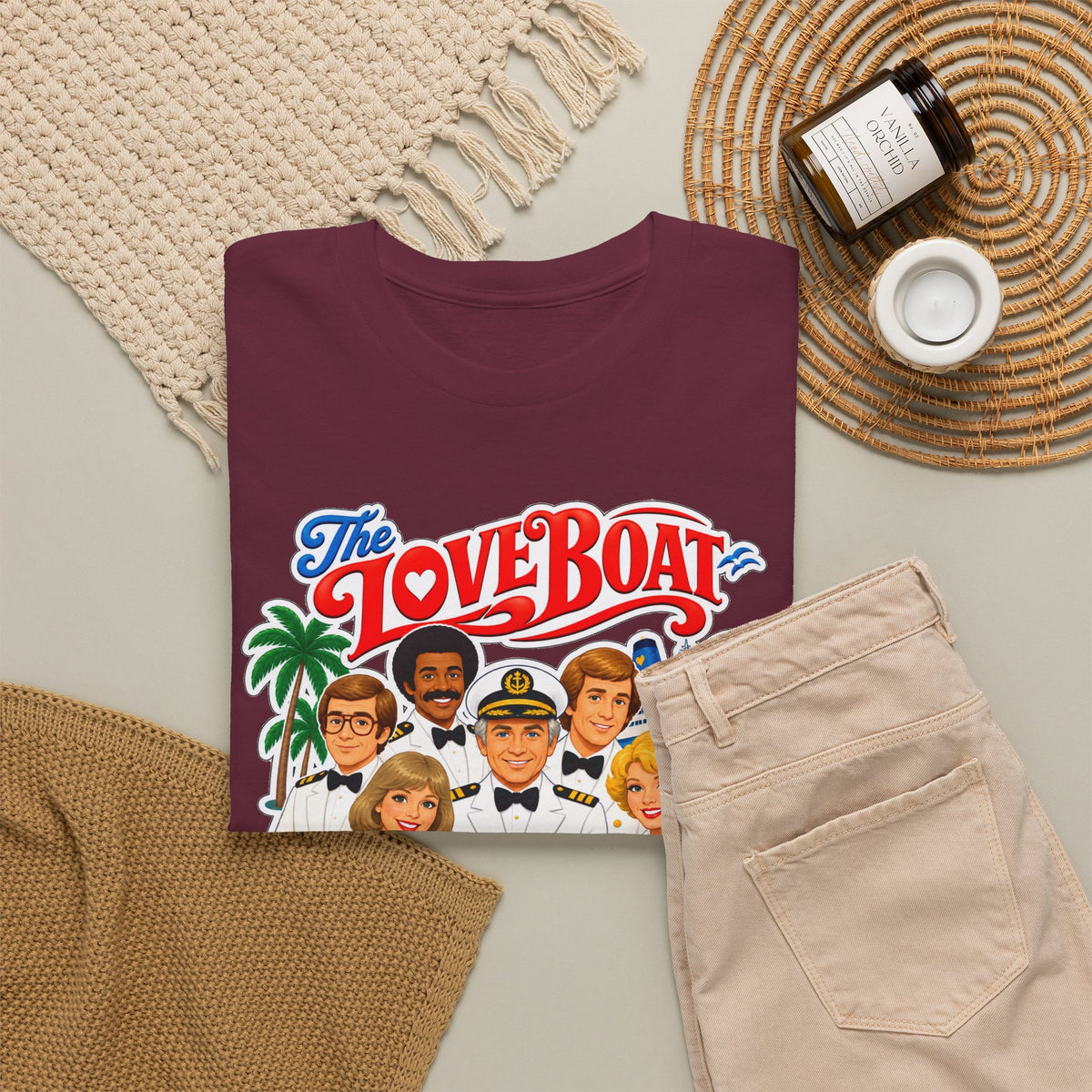 The Love Boat Crew Cotton T-Shirt — Retro TV Cruise Logo Tee