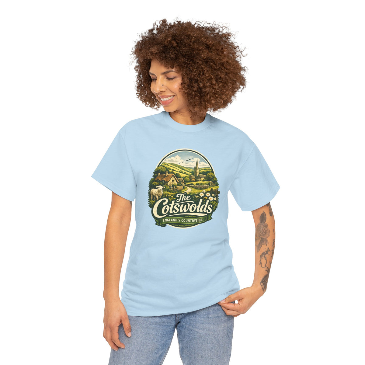 Cotswolds Vintage Landscape T‑Shirt — The Cotswolds Countryside Tee