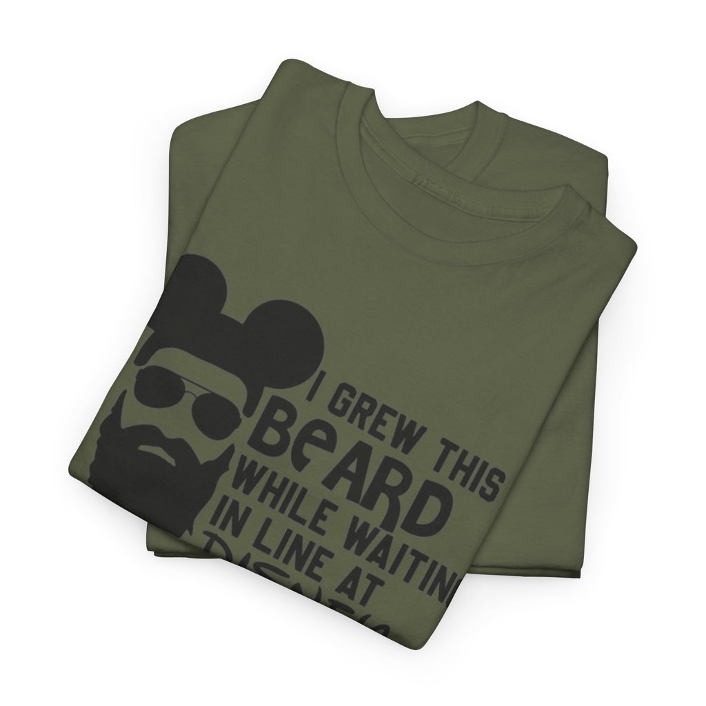 Beard While Waiting Tee – "I Grew This Beard While Waiting In Line At Disney" Funny Disney Dad T-Shirt