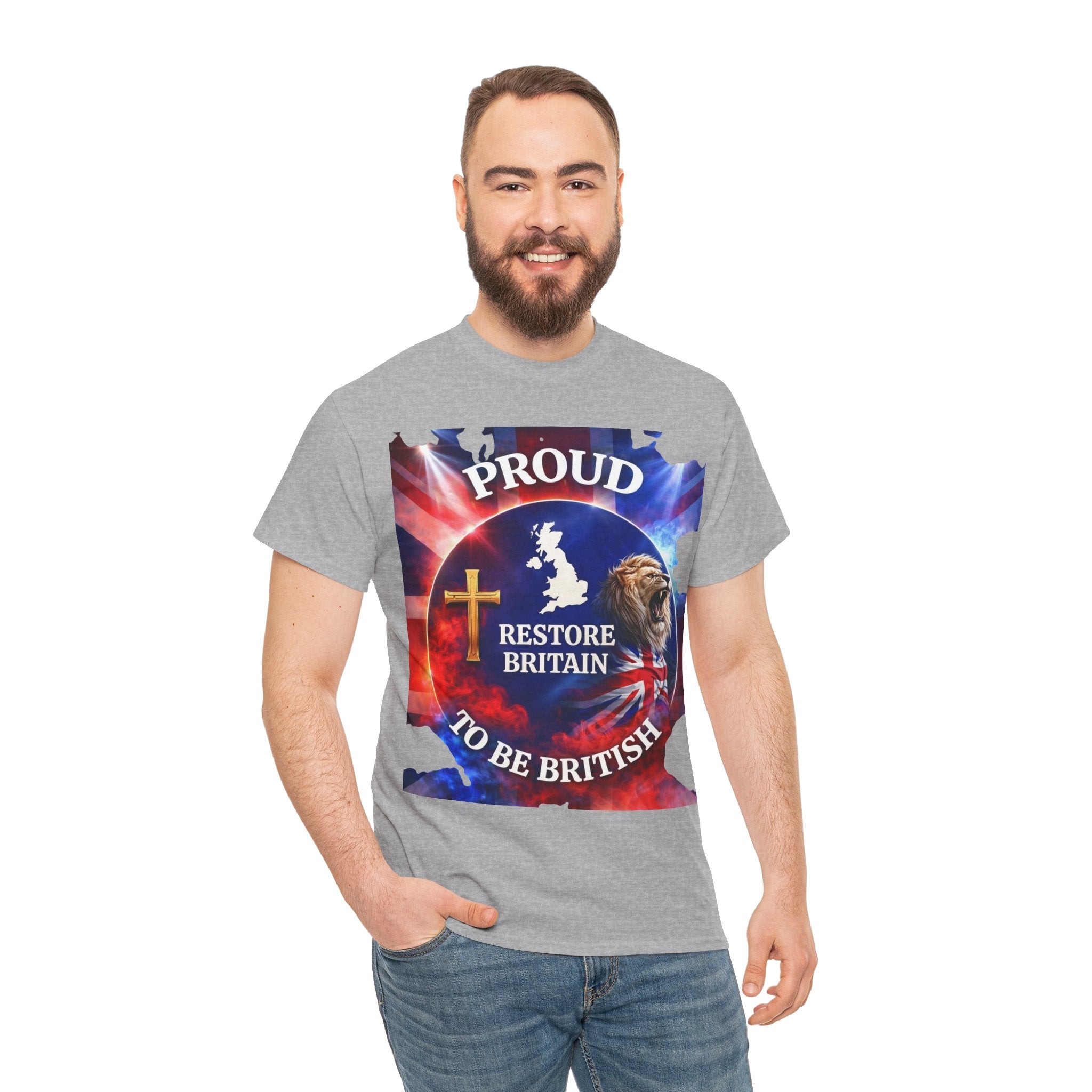 Proud to Be British Restore Britain Cotton T‑Shirt