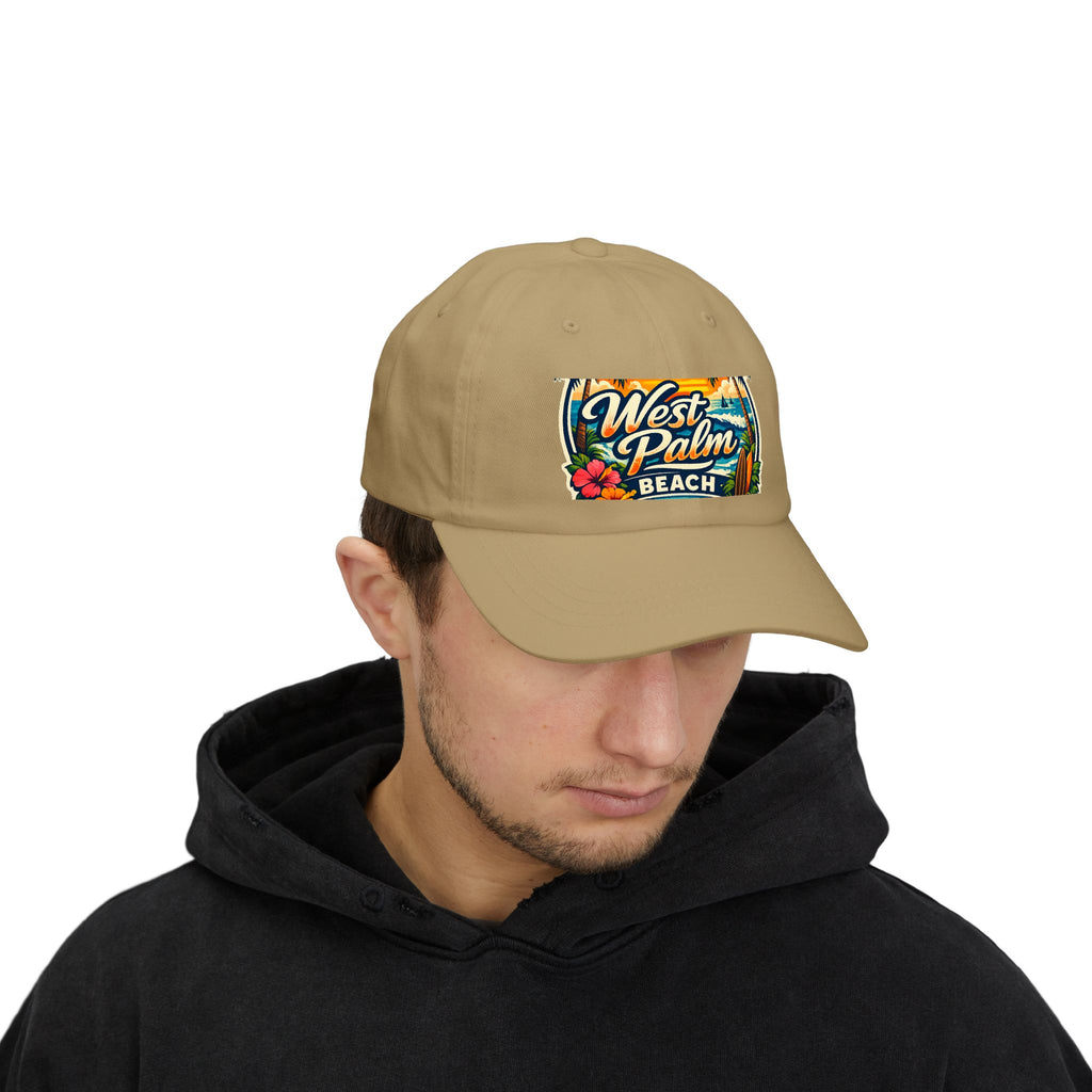 West Palm Beach Dad Cap — Vintage Surfboard Floral Beach Hat