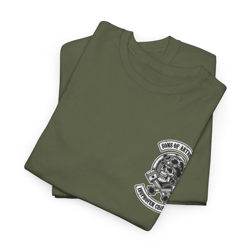 Sons of Arthritis Tee — Humorous Biker Skull "Ibuprofen Chapter" T-Shirt