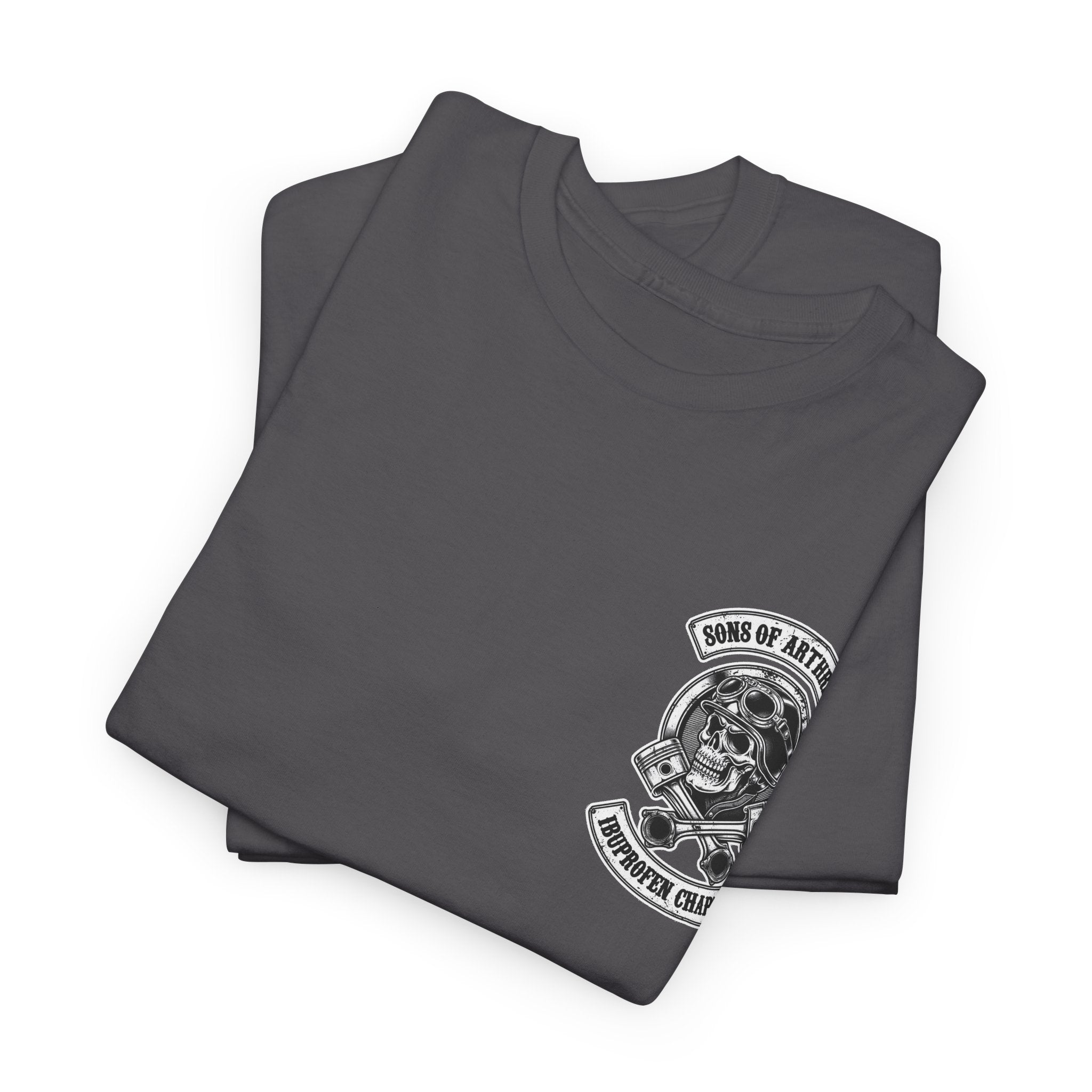Sons of Arthritis Tee — Humorous Biker Skull "Ibuprofen Chapter" T-Shirt