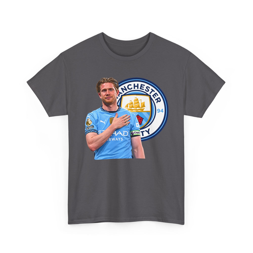 Kevin De Bruyne Manchester City Legend Cotton T-Shirt — Player Tribute Tee (Heart Badge Design)