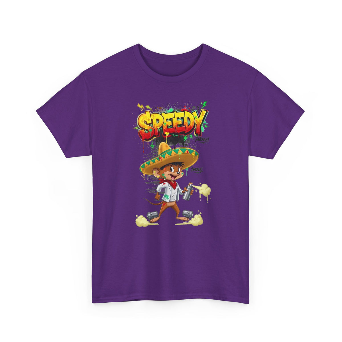 Speedy Sombrero Cartoon Tee — Mexican Street Food Runner Graphic T-Shirt