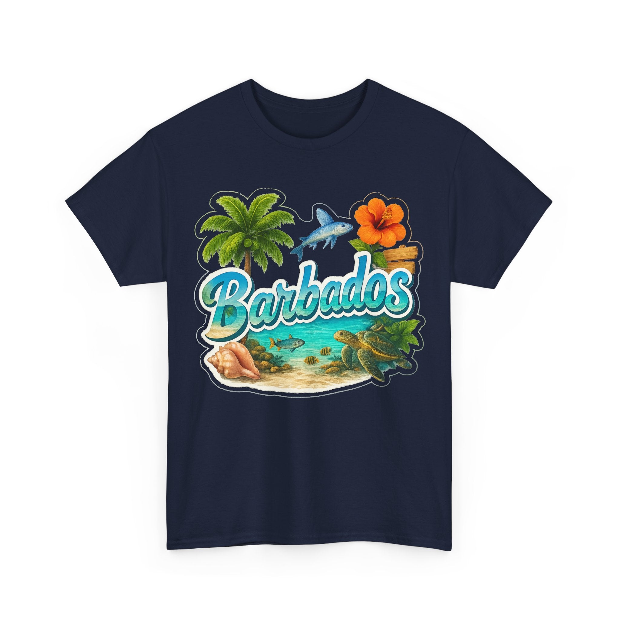 Barbados Beach Graphic Tee — Tropical Island Vacation T‑Shirt
