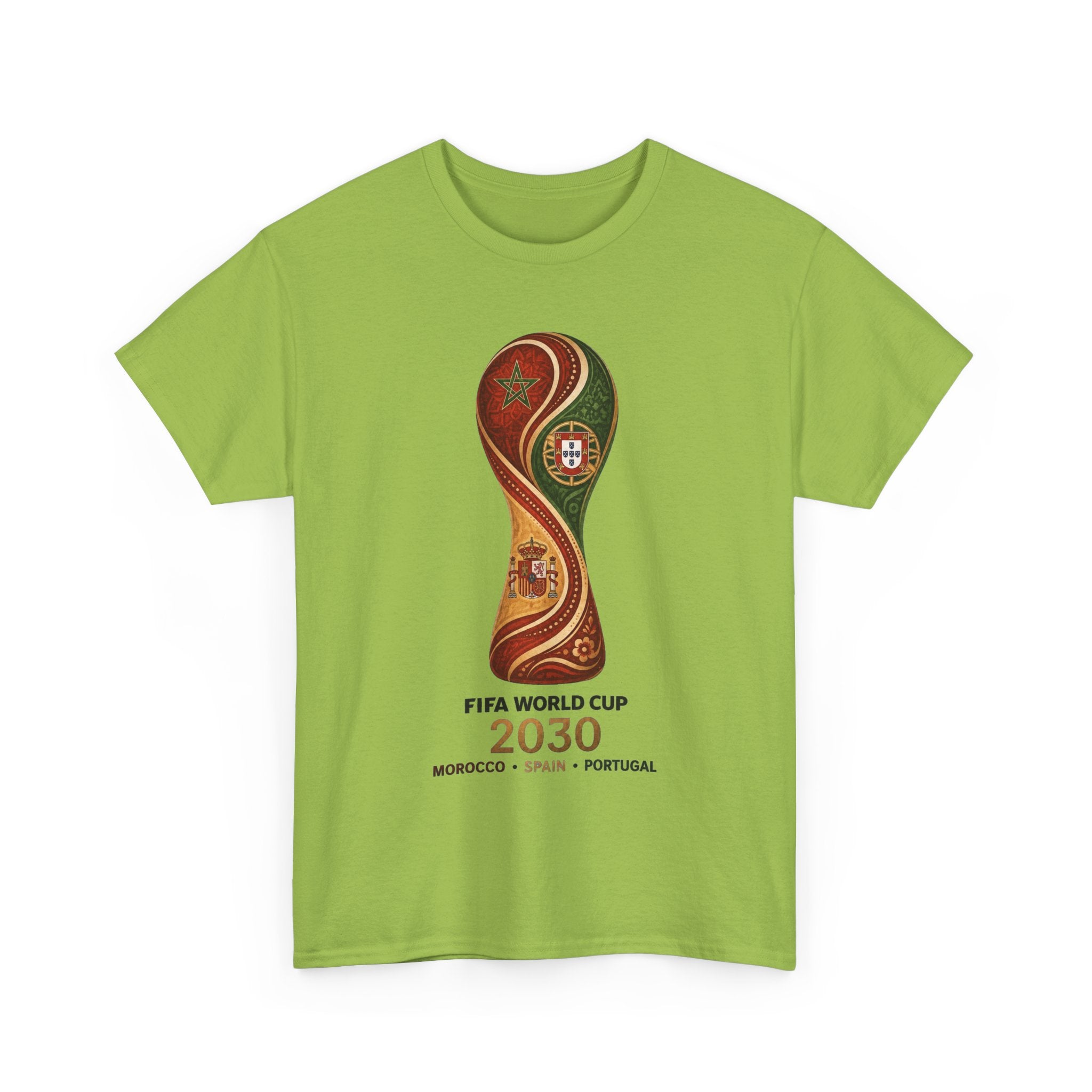 FIFA World Cup 2030 Trophy T-Shirt — Morocco Spain Portugal Official Design