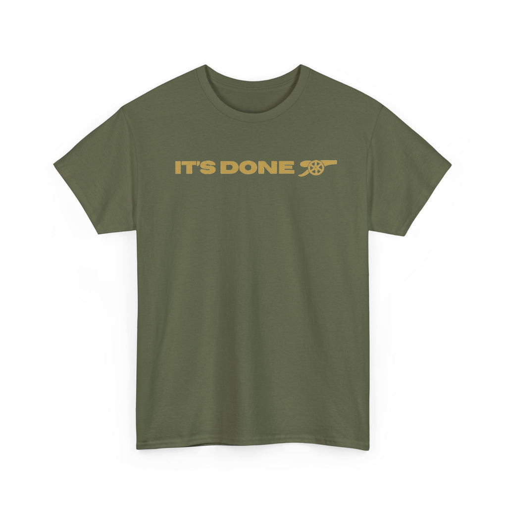 It's Done Arsenal Champions T-Shirt – Minimalist Gold Script Tee