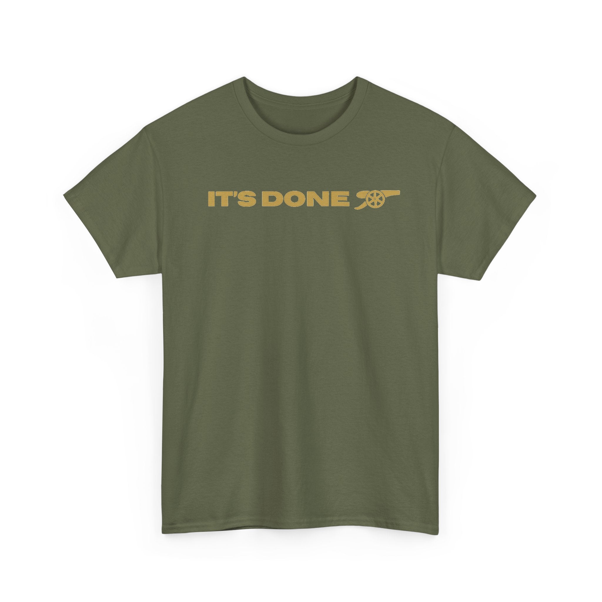 It's Done Arsenal Champions T-Shirt – Minimalist Gold Script Tee