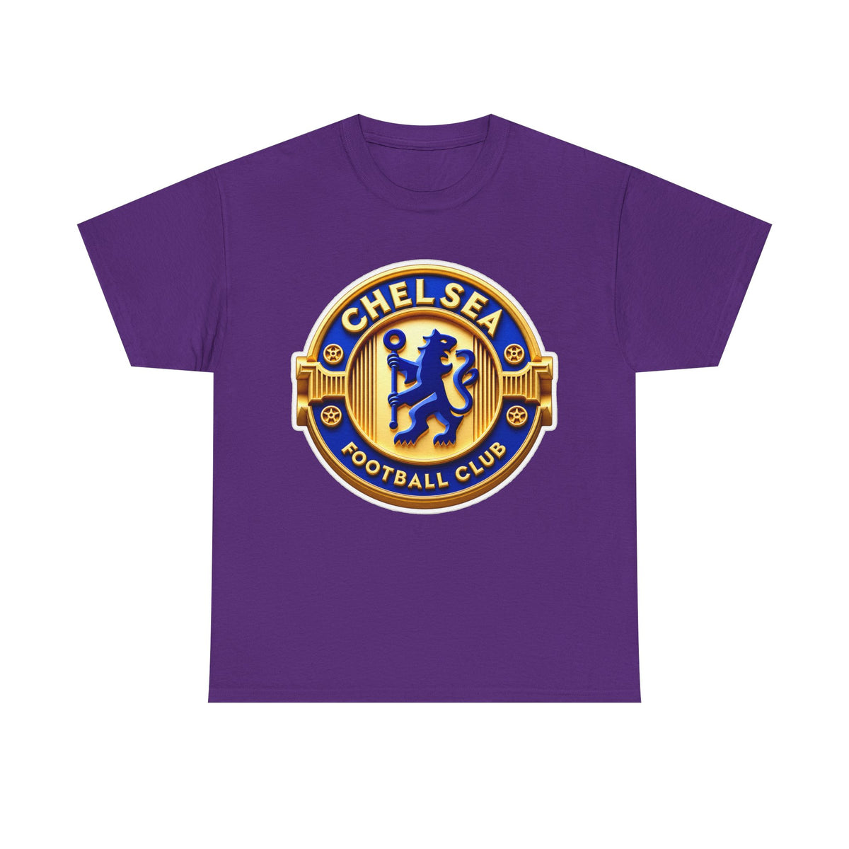 Chelsea Football Club Crest Tee — Retro Blue & Gold Soccer Emblem T-Shirt