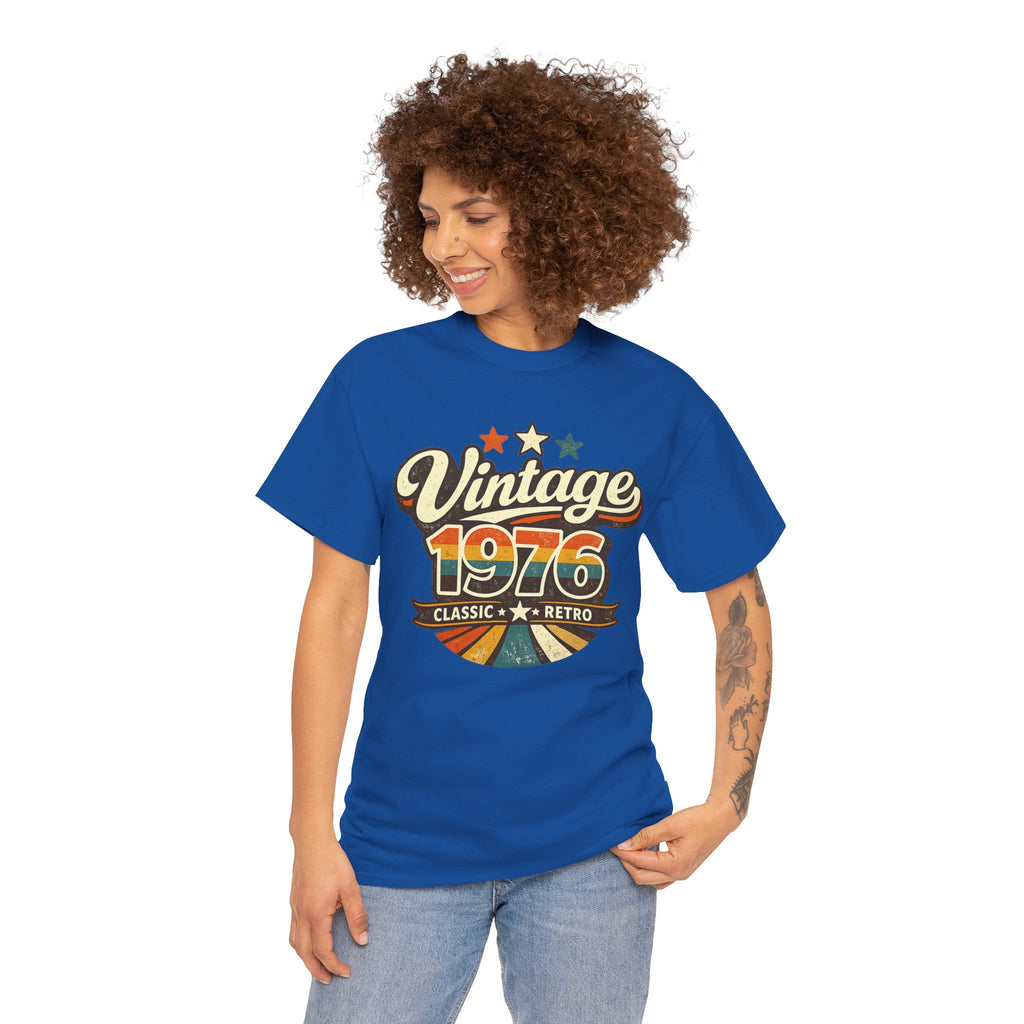 Vintage 1976 Retro Graphic Tee — Classic Birthday or Anniversary Gift
