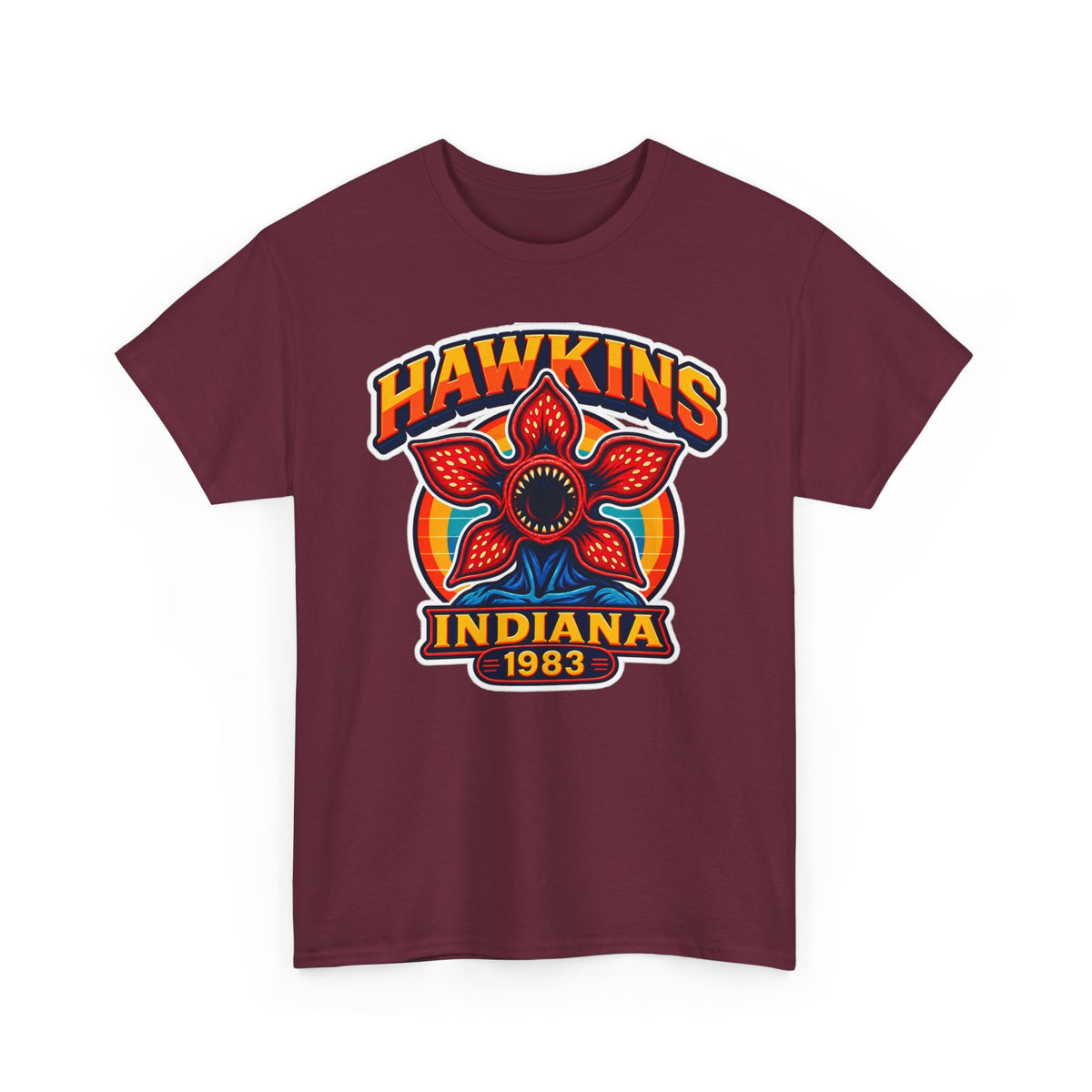 Hawkins Indiana 1983 Demogorgon Floral Cotton T-Shirt