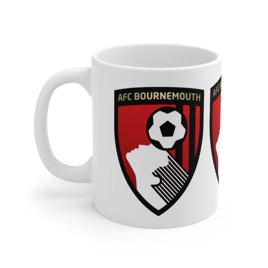 AFC Bournemouth Football Crest Mug, Ceramic Coffee Cup 11oz & 15oz