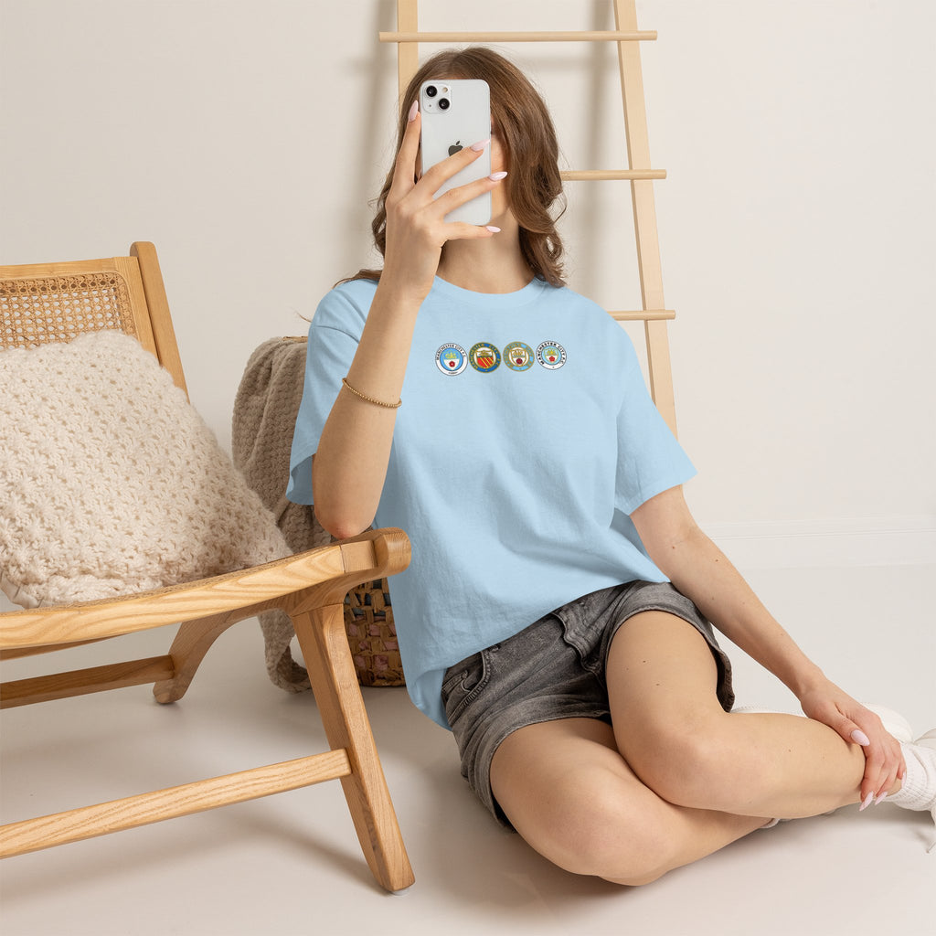 Man City Retro Crest Inspired Cotton T-Shirt