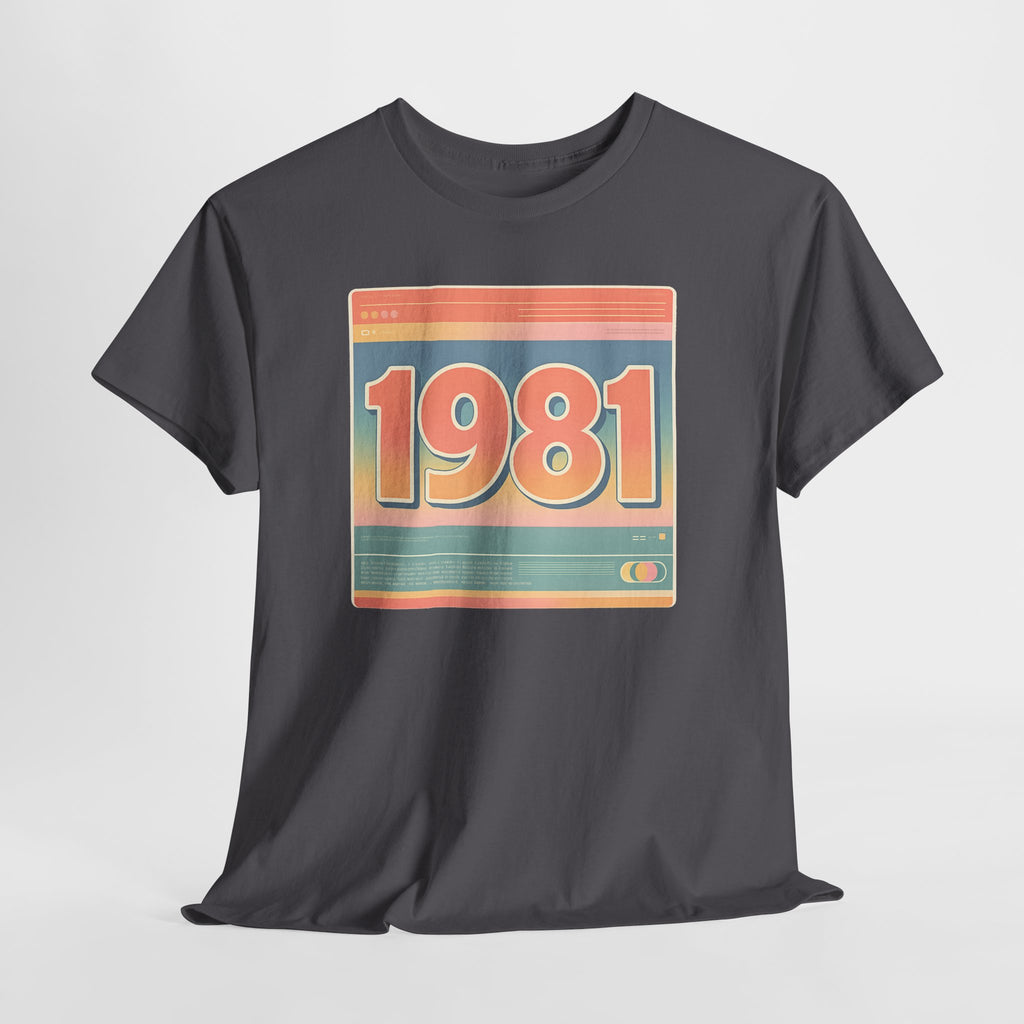 Vintage 1981 Retro Tee — 40th Birthday Gift Shirt