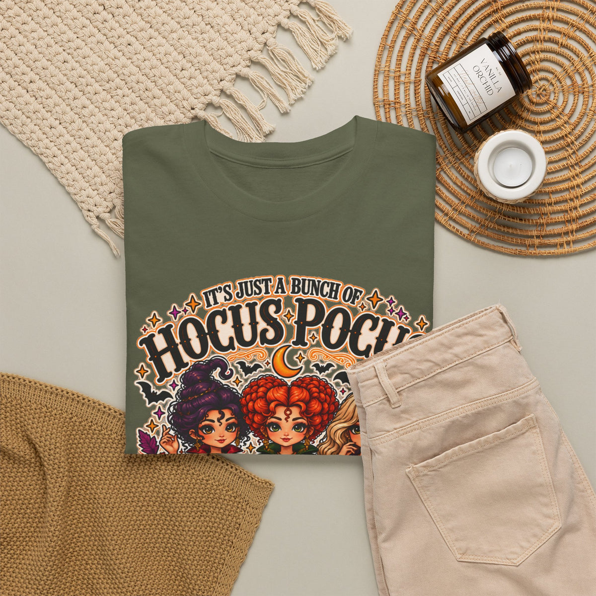 Hocus Pocus Witch Tee — "It's Just a Bunch of #HocusPocus" Halloween T-Shirt