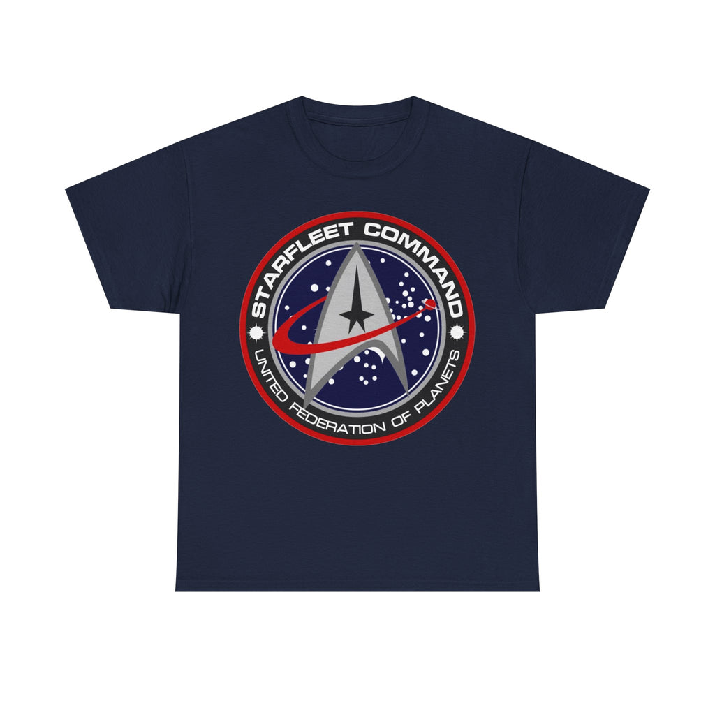 Starfleet Command Logo Inspired Cotton T-Shirt — United Federation of Planets Graphic T‑Shirt