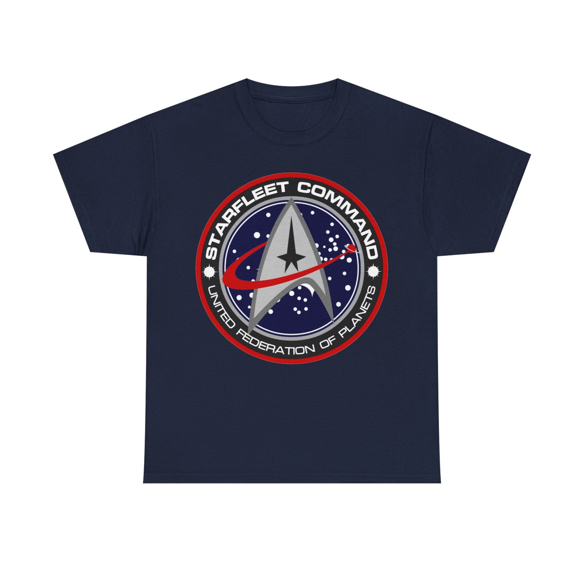 Starfleet Command Logo Inspired Cotton T-Shirt — United Federation of Planets Graphic T‑Shirt