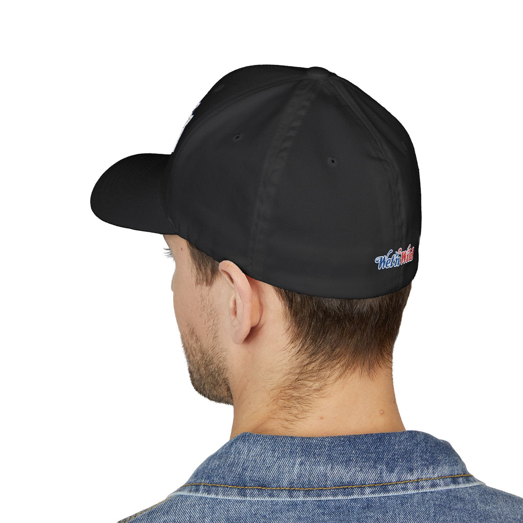 Wet 'n Wild Retro Embroidered Cap — Patriotic Red & Blue Retro Baseball Hat