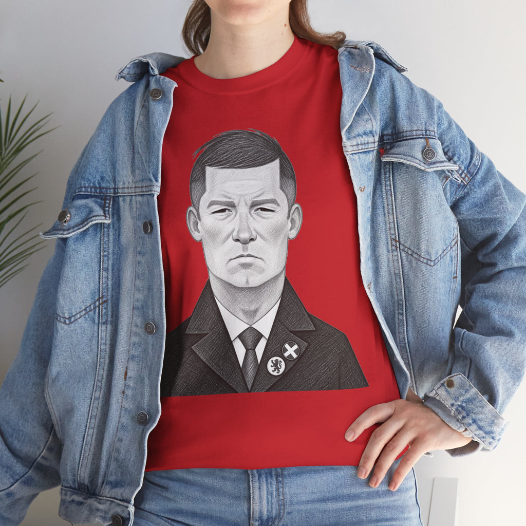 Sir Alex Ferguson Cotton T-Shirt — Vintage Stoic Portrait Shirt