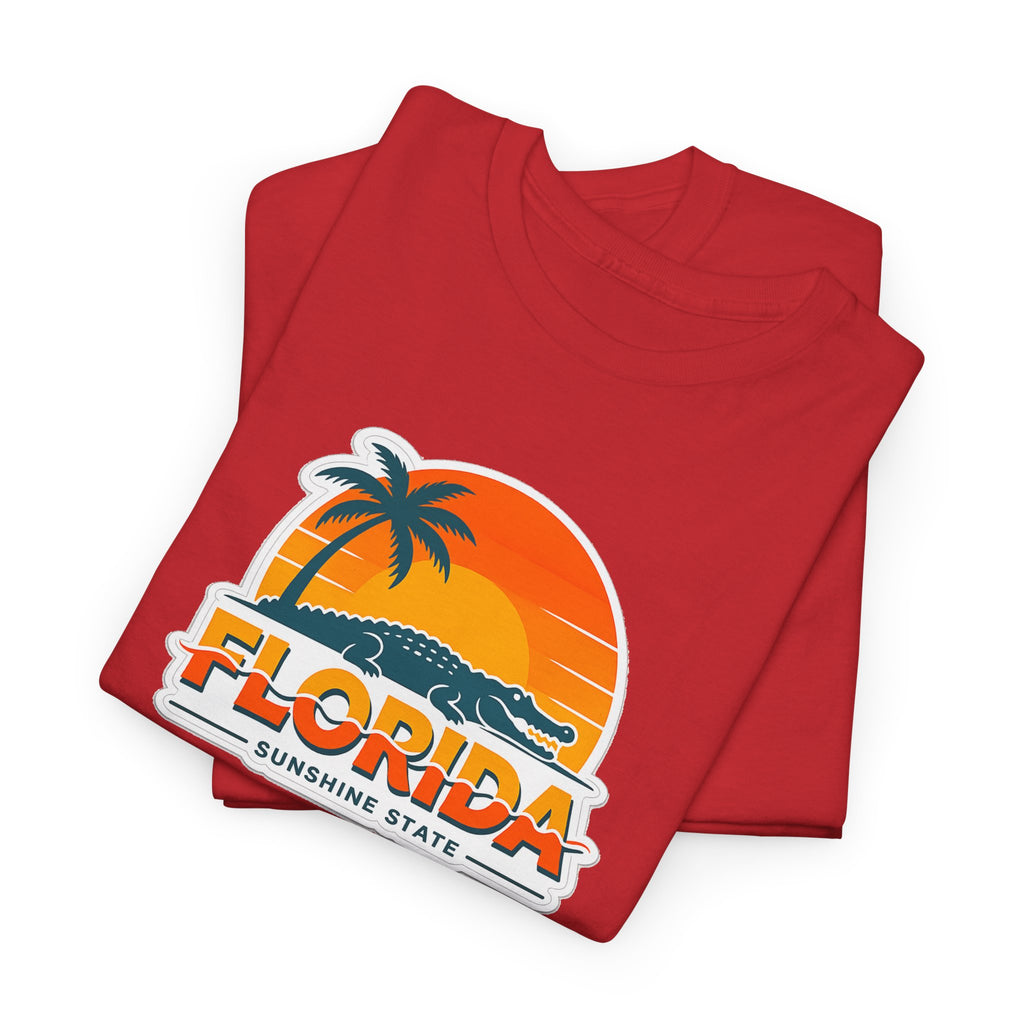 Florida Sunshine State T-Shirt — Retro Palm Sunset Graphic Tee