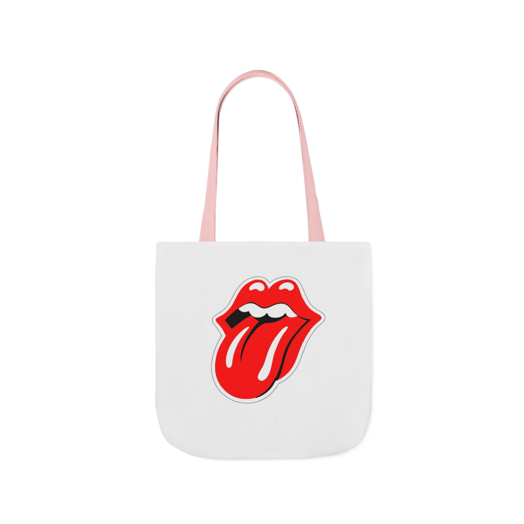 Rock & Roll Tongue Canvas Tote Bag — Retro Lip Graphic