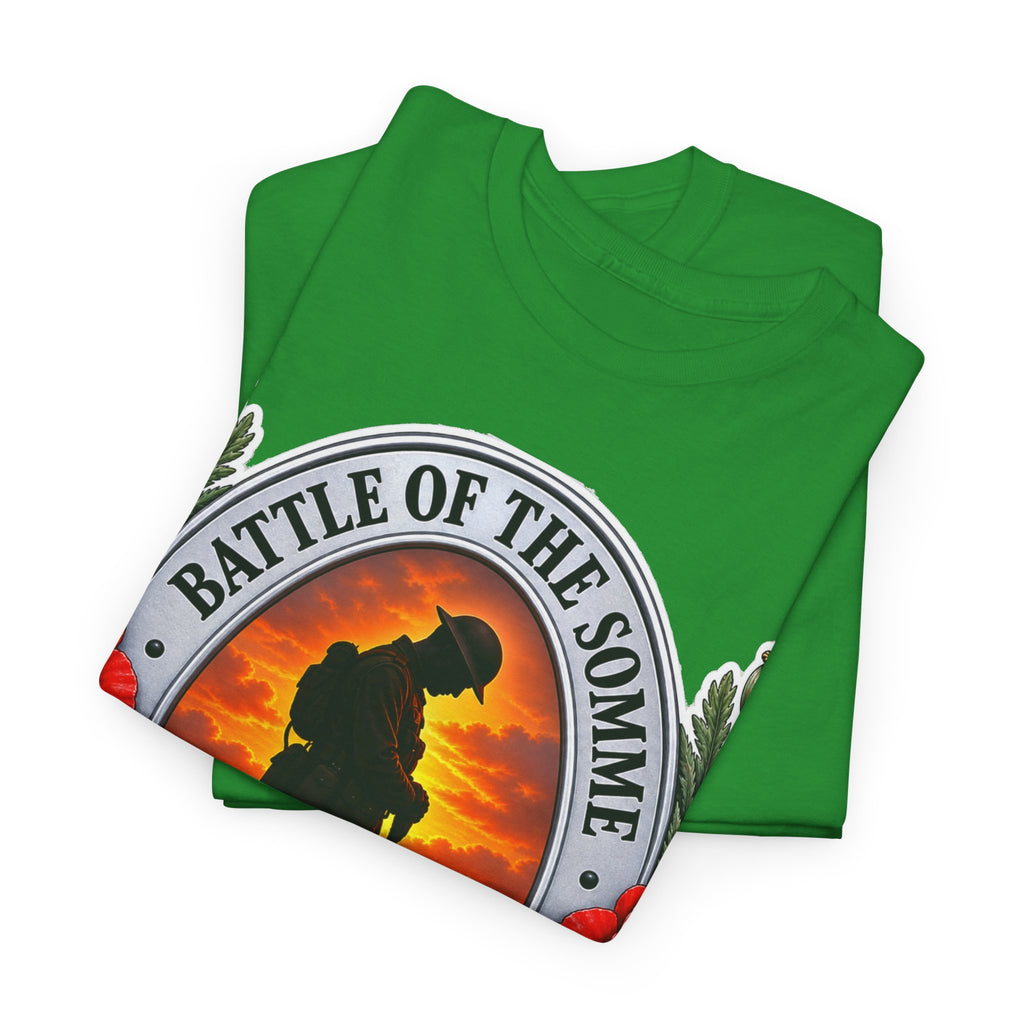 Battle of the Somme Memorial Cotton T-Shirt — 100th Anniversary Poppy Tribute