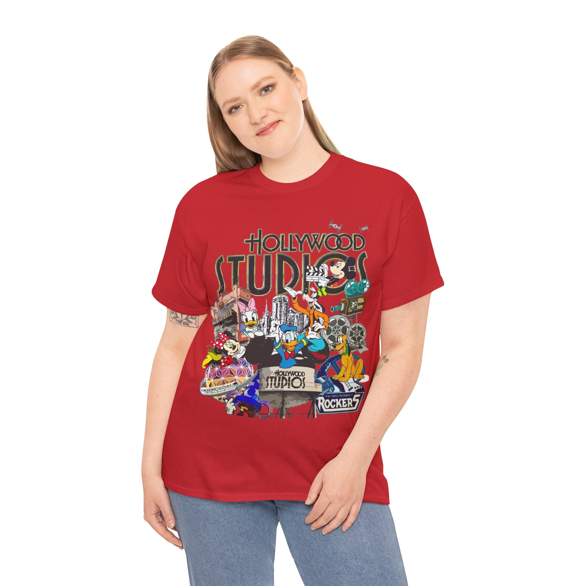 Hollywood Studios Collage T-Shirt — Vintage Theme Park Character Tee