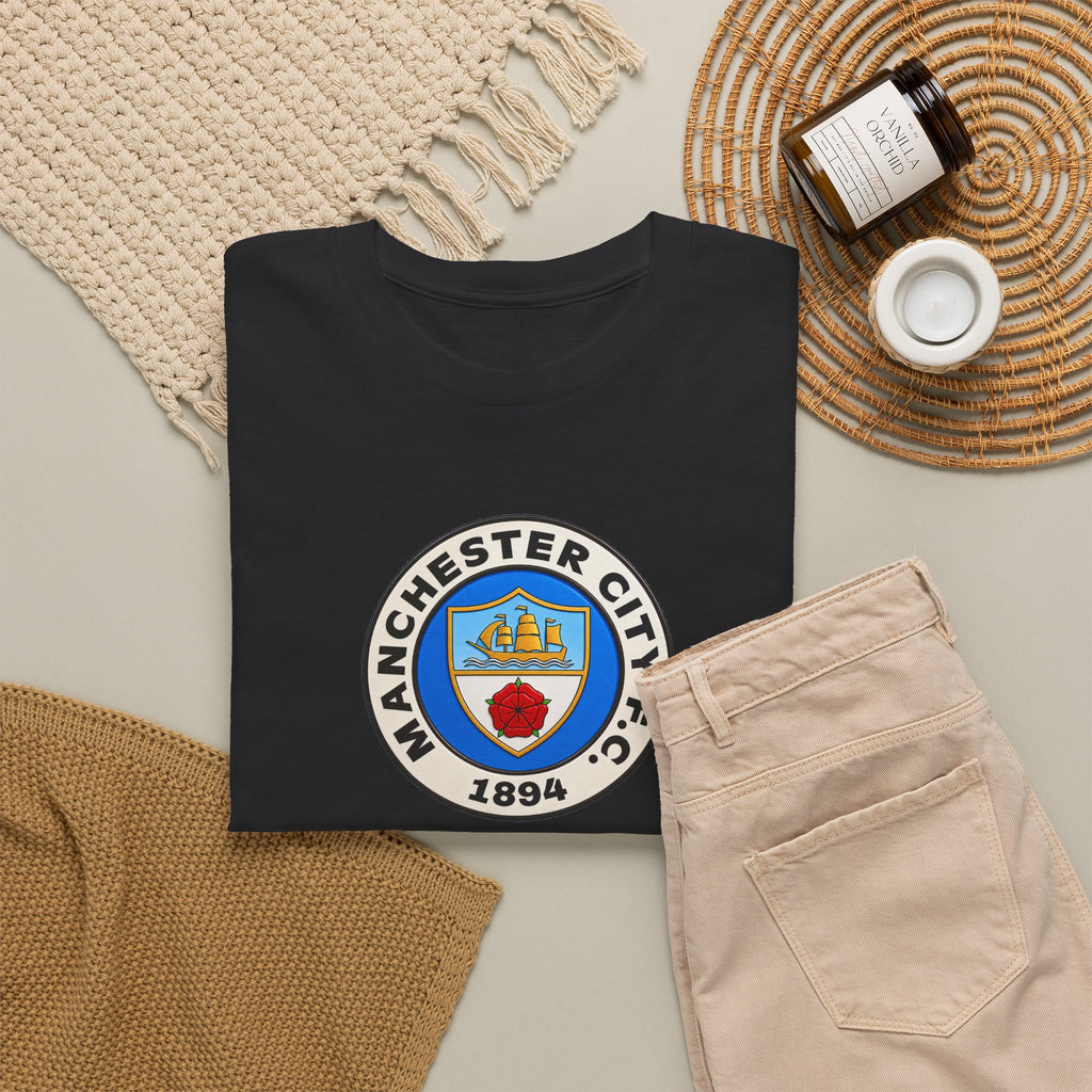 Manchester City retro inspired Unisex Heavy Cotton Tee