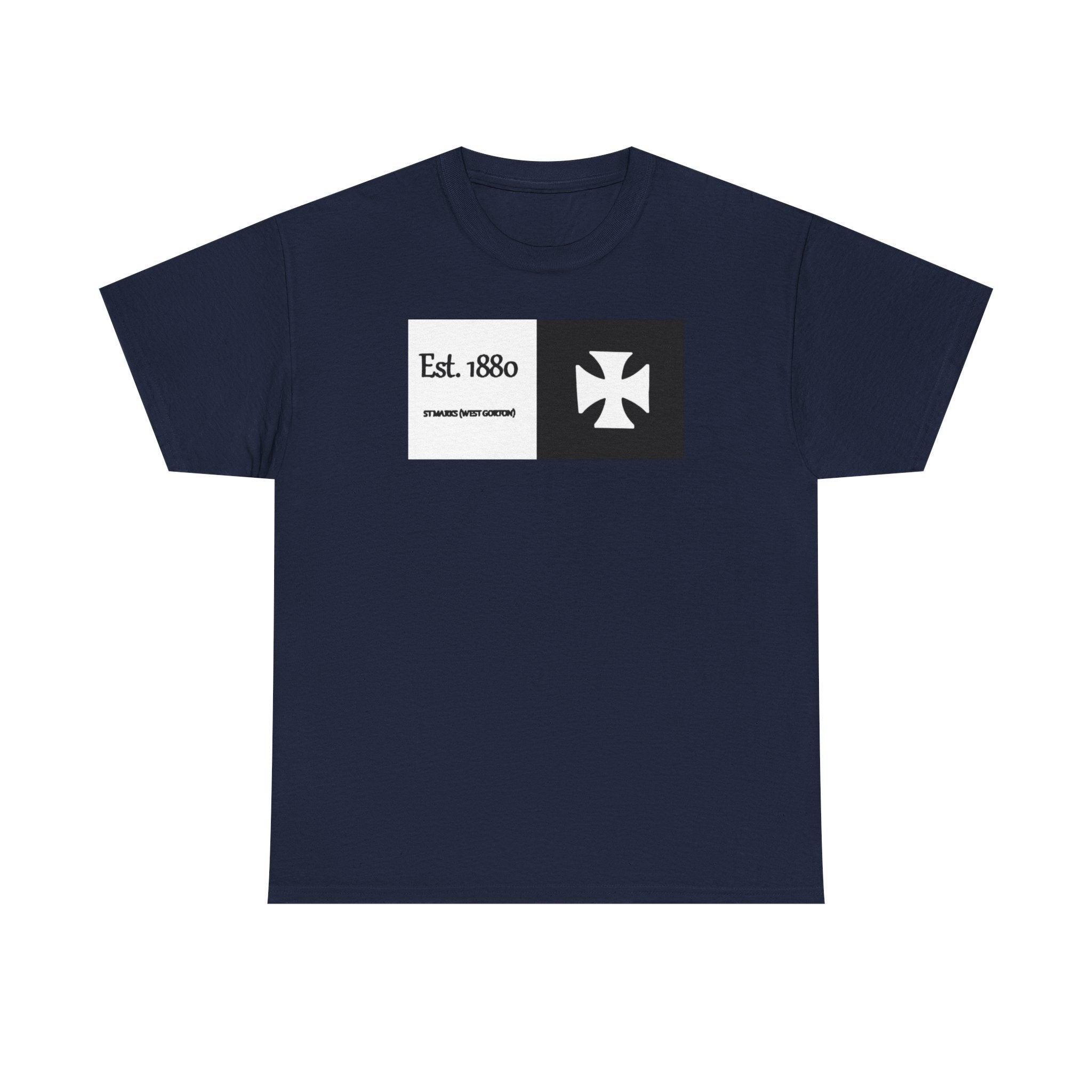 ST Mark's West Gorton (Manchester City) Est. 1880 Cross Logo T-Shirt