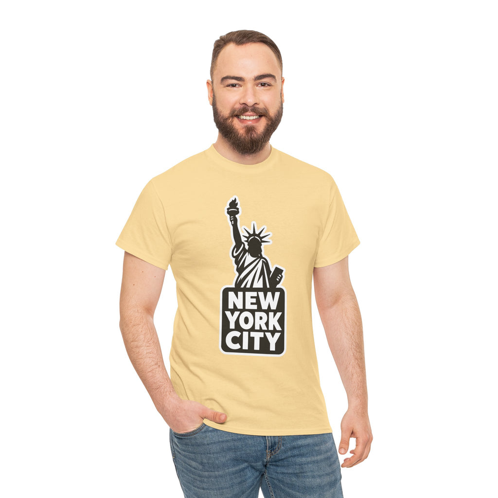 New York City Statue of Liberty Graphic Cotton T-Shirt / Tee